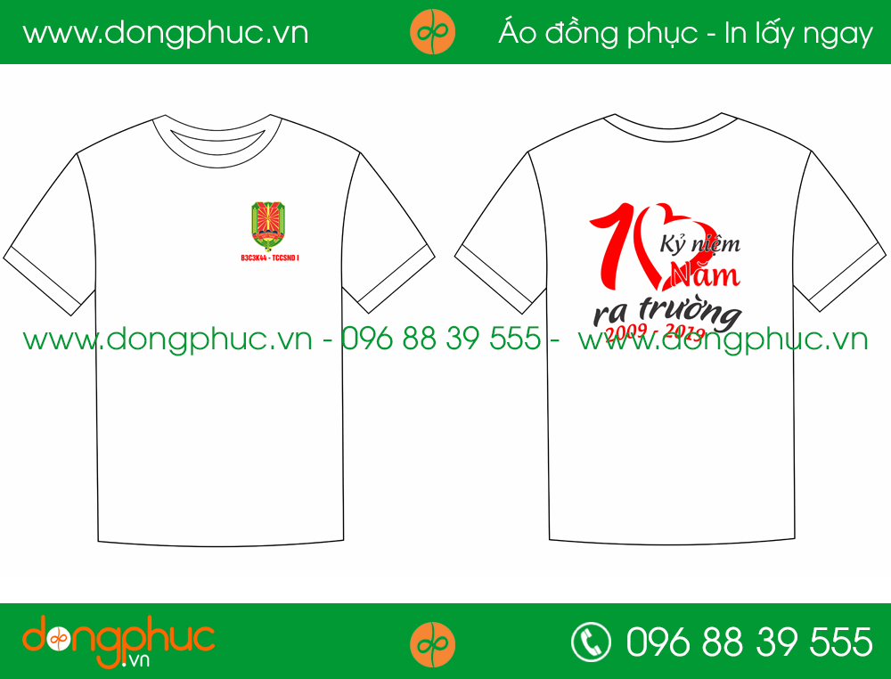 Áo phông đồng phục Lớp K44 - Trường THCSND 1